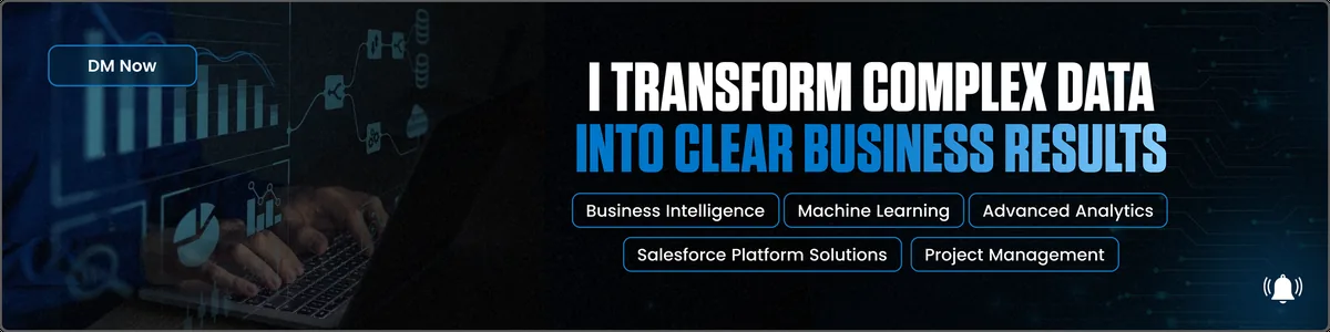 LinkedIn banner for a client: Complex data into clear business results
