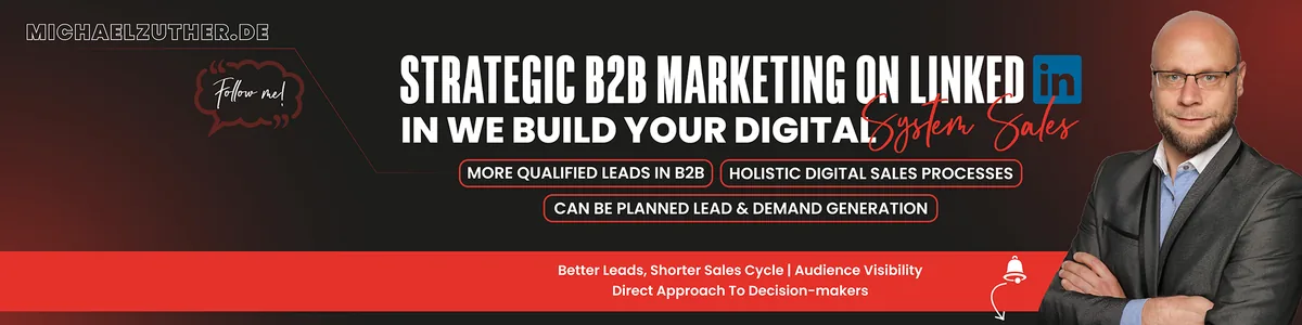 LinkedIn banner for a client: Strategic B2B marketing on LinkedIn